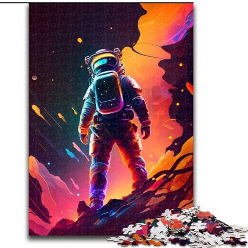 1000-teiliges Puzzle für Erwachsene, Astronaut, anspruchsvolle Puzzles, pädagogisches und unterhaltsames Indoor-Spiel für die Heimdekoration (Größe 26x38cm) von WGLINGX