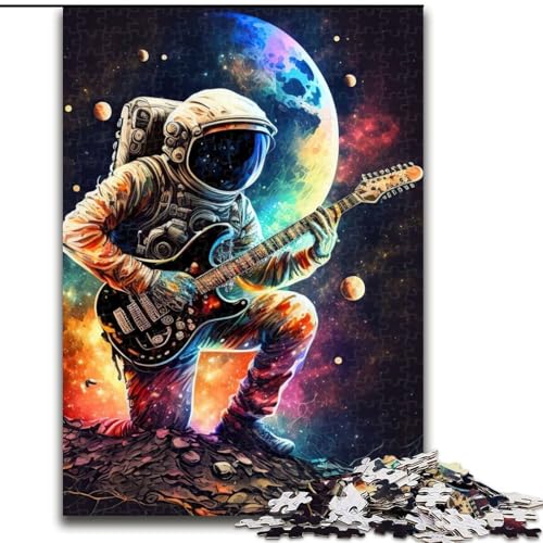 1000-teiliges Puzzle für Erwachsene, Astronaut spielt Gitarre, Papppuzzle, herausfordernd und unterhaltsam, Familienaktivität, Größe 26x38cm von WGLINGX