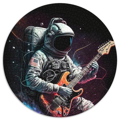 1000-teiliges Puzzle für Erwachsene, Astronaut spielt Gitarre, Puzzle für Erwachsene, interaktives Familienspiel, Heimdekoration zum Selbermachen, Denksportaufgabe, Geschenk, 1000 Teile (67,5x67,5cm) von WGLINGX