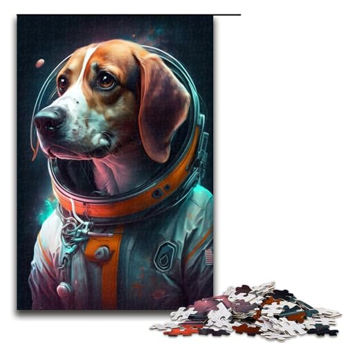 1000-teiliges Puzzle für Erwachsene, Astronauten-Beagle-Puzzle, Lernspiel, Herausforderungsspielzeug, Trainieren Sie Ihr Gehirn und Ihre Hände, 50 x 75 cm 1000-teiliges Puzzle für Erwachsene, Astronauten-Beagle-Puzzle, Lernspiel, Herausforderungsspielzeug, Trainieren Sie Ihr Gehirn und Ihre Hände, 50 x 75 cm von WGLINGX