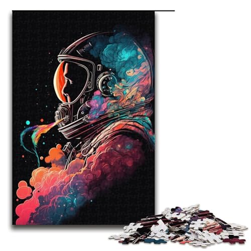 1000-teiliges Puzzle für Erwachsene, Astronauten-Lernspielzeug, lustiges Puzzle, 50 x 75 cm 1000-teiliges Puzzle für Erwachsene, Astronauten-Lernspielzeug, lustiges Puzzle, 50 x 75 cm von WGLINGX