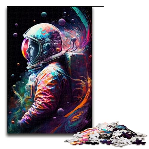 1000-teiliges Puzzle für Erwachsene, Astronauten-Lernspielzeug, lustiges Puzzle, 50 x 75 cm von WGLINGX