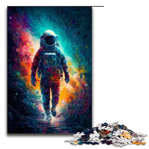1000-teiliges Puzzle für Erwachsene, Astronauten-Lernspielzeug, lustiges Puzzle, 50 x 75 cm 1000-teiliges Puzzle für Erwachsene, Astronauten-Lernspielzeug, lustiges Puzzle, 50 x 75 cm von WGLINGX