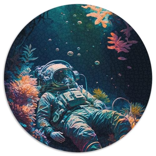 1000-teiliges Puzzle für Erwachsene, Astronauten-Puzzle, anspruchsvolles Denkspiel für Teenager, unterhaltsames interaktives Spiel für die ganze Familie, 1000 Teile (67,5x67,5cm) von WGLINGX