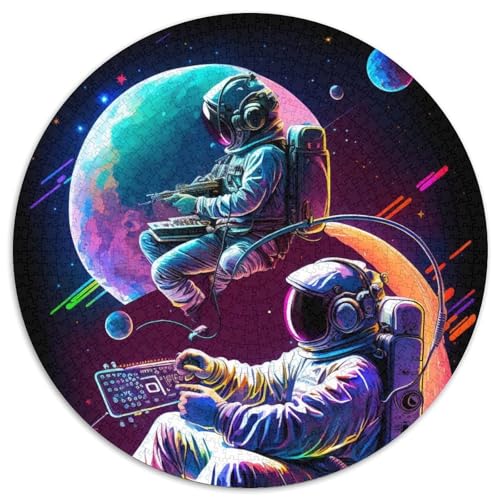 1000-teiliges Puzzle für Erwachsene, Astronauten-Puzzle, anspruchsvolles Denkspiel für Teenager, unterhaltsames interaktives Spiel für die ganze Familie, 1000 Teile (67,5x67,5cm) von WGLINGX