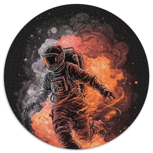 1000-teiliges Puzzle für Erwachsene, Astronauten Spielen Basketball, anspruchsvolles Denkspiel für Teenager, interaktives Familienspiel, 1000 Teile (67,5x67,5cm) von WGLINGX
