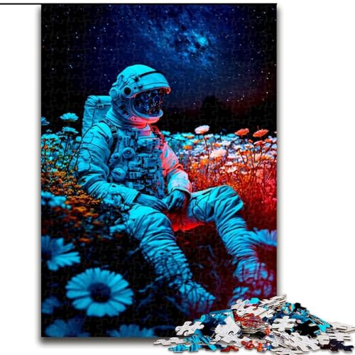 1000-teiliges Puzzle für Erwachsene, Astronauten- und Blumen-Puzzle, 1000 Teile, für Erwachsene, Geburtstagsfeier für Männer und Frauen, Größe 50x75cm 1000-teiliges Puzzle für Erwachsene, Astronauten- und Blumen-Puzzle, 1000 Teile, für Erwachsene, Geburtstagsfeier für Männer und Frauen, Größe 50x75cm von WGLINGX