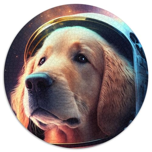 1000-teiliges Puzzle für Erwachsene, Astronautenhund-Puzzle, anspruchsvolles Denkspiel für Teenager, unterhaltsames interaktives Spiel für die ganze Familie, 1000 Teile (67,5x67,5cm) von WGLINGX
