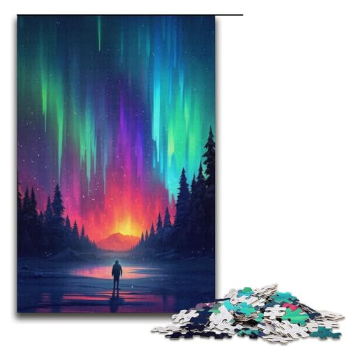 1000-teiliges Puzzle für Erwachsene, Aurora am Himmel, Puzzle, praktisches Spiel, Kunstwerk, Geschenk für und Teenager ab 14 Jahren, 38 x 26 cm 1000-teiliges Puzzle für Erwachsene, Aurora am Himmel, Puzzle, praktisches Spiel, Kunstwerk, Geschenk für und Teenager ab 14 Jahren, 38 x 26 cm von WGLINGX