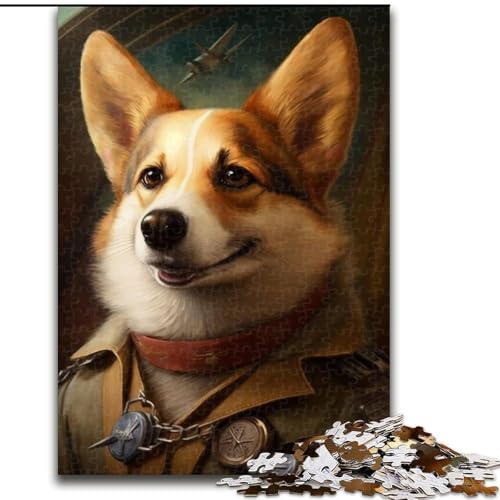 1000-teiliges Puzzle für Erwachsene, Aviator Corgi, Holzpuzzle, herausfordernd und unterhaltsam, Familienaktivität, Größe 50x75cm 1000-teiliges Puzzle für Erwachsene, Aviator Corgi, Holzpuzzle, herausfordernd und unterhaltsam, Familienaktivität, Größe 50x75cm von WGLINGX