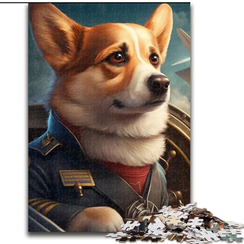 1000-teiliges Puzzle für Erwachsene, Aviator Corgi, Papppuzzle, Spaß für die ganze Familie, Basteln, perfekt für Geburtstage, Feiertage, Größe 26x38cm 1000-teiliges Puzzle für Erwachsene, Aviator Corgi, Papppuzzle, Spaß für die ganze Familie, Basteln, perfekt für Geburtstage, Feiertage, Größe 26x38cm von WGLINGX