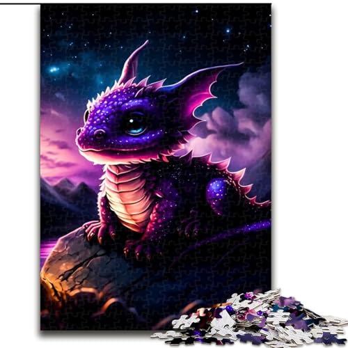 1000-teiliges Puzzle für Erwachsene, Baby-Drache, 1000-teiliges Puzzle, Denkspiel für Teenager, Familienspieleabend (Größe 26x38cm) von WGLINGX