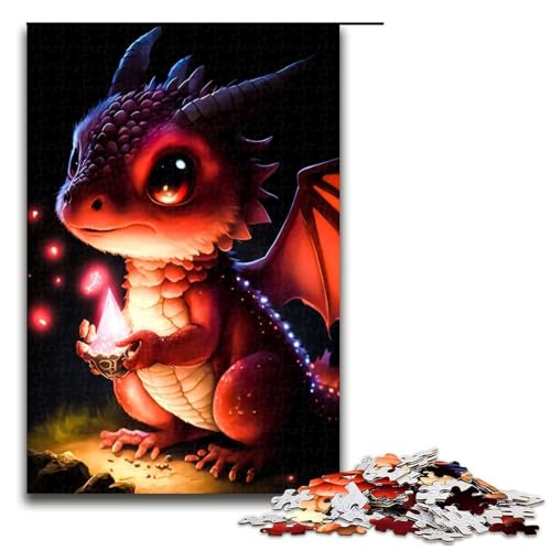 1000-teiliges Puzzle für Erwachsene, Baby-Drache, anspruchsvolles Spiel, Puzzle, Heimkunst-Dekoration für Teenager ab 14 Jahren, 50 x 75 cm 1000-teiliges Puzzle für Erwachsene, Baby-Drache, anspruchsvolles Spiel, Puzzle, Heimkunst-Dekoration für Teenager ab 14 Jahren, 50 x 75 cm von WGLINGX