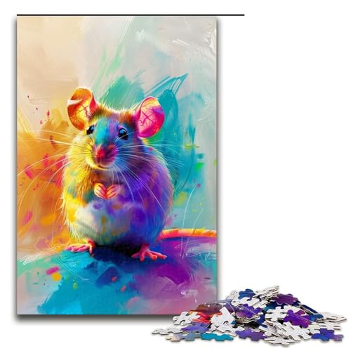 1000-teiliges Puzzle für Erwachsene, Baby-Maus-Puzzle für Erwachsene, Holzpuzzle, Lernspiel, Herausforderungsspielzeug, 50 x 75 cm 1000-teiliges Puzzle für Erwachsene, Baby-Maus-Puzzle für Erwachsene, Holzpuzzle, Lernspiel, Herausforderungsspielzeug, 50 x 75 cm von WGLINGX