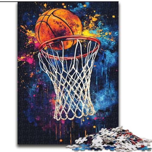 1000-teiliges Puzzle für Erwachsene, Basketball-Schießpuzzle für 1000 Teile, Weihnachten, Halloween, Muttertag, Neujahr, Ostergeschenk (Größe 50x75cm) von WGLINGX