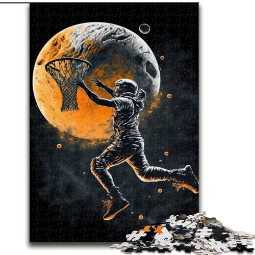 1000-teiliges Puzzle für Erwachsene, Basketball-Sport, Holzpuzzle für Erwachsene, anspruchsvolles DIY-Denkspiel, interaktive Familienaktivität (Größe 26x38cm) von WGLINGX