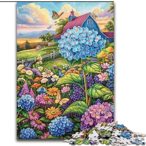 1000-teiliges Puzzle für Erwachsene, Bauernhof, Blumen, Meer, Puzzles für Erwachsene, pädagogisches und unterhaltsames Indoor-Spiel für die Heimdekoration (Größe 50x75cm) von WGLINGX