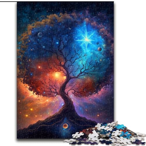 1000-teiliges Puzzle für Erwachsene, Baum der Weisheit, Puzzle 1000 Teile für Erwachsene, Spielzeug, Geschenk, pädagogisches intellektuelles Entspannungsspiel, lustiges Familienspiel, Größe 26x38cm von WGLINGX