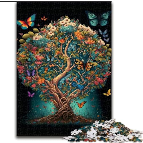 1000-teiliges Puzzle für Erwachsene, Baum des Lebens, Holzpuzzle für Erwachsene, Heimdekoration und interaktives Familienspiel, (Größe 50x75cm) von WGLINGX