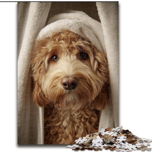 1000-teiliges Puzzle für Erwachsene, Bichon Frise, Puzzles für Erwachsene, pädagogisches und unterhaltsames Indoor-Spiel zur Heimdekoration (Größe 50x75cm) von WGLINGX