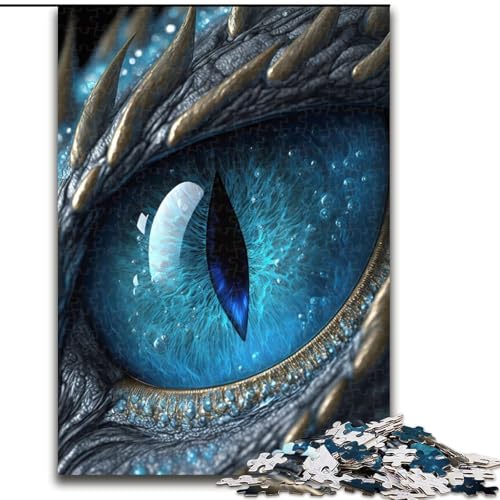 1000-teiliges Puzzle für Erwachsene, Blaues Drachenauge, Papppuzzle, Spaß für die ganze Familie, Basteln, perfekt für Geburtstage, Feiertage, Größe 26x38cm 1000-teiliges Puzzle für Erwachsene, Blaues Drachenauge, Papppuzzle, Spaß für die ganze Familie, Basteln, perfekt für Geburtstage, Feiertage, Größe 26x38cm von WGLINGX