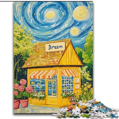 1000-teiliges Puzzle für Erwachsene, Blume, WGLSPT „Unter dem Nachthimmel“, Puzzle 1000 Teile für Erwachsene, Familienaktivitätsspiel für Teenager, anspruchsvolles Denkspiel (Größe 26x38cm) von WGLINGX