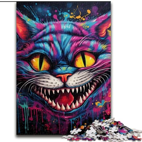 1000-teiliges Puzzle für Erwachsene, Bunte Katzen, Puzzle 1000 Teile für Erwachsene, Familienspaß zum Basteln, perfekt für Geburtstage, Feiertage (Größe 26x38cm) von WGLINGX