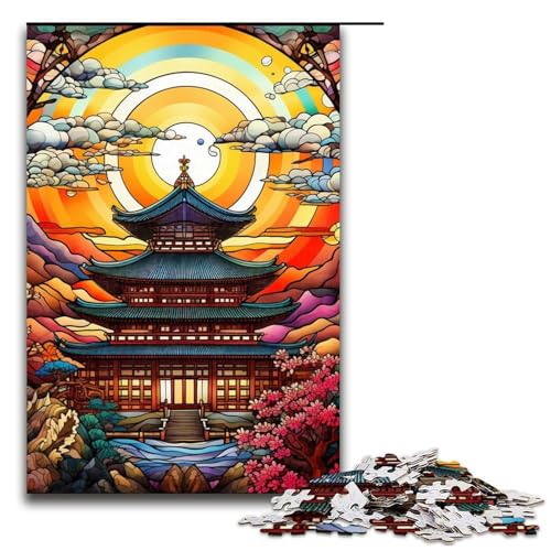 1000-teiliges Puzzle für Erwachsene, Buntglasturm, Spaß für Zuhause, Geburtstagsgeschenk, Reisegeschenk, 50 x 75 cm 1000-teiliges Puzzle für Erwachsene, Buntglasturm, Spaß für Zuhause, Geburtstagsgeschenk, Reisegeschenk, 50 x 75 cm von WGLINGX