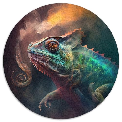1000-teiliges Puzzle für Erwachsene, Chamäleon-Puzzles für Erwachsene, anspruchsvolles DIY-Denkspiel, interaktives Familienspiel (67,5 x 67,5 cm) von WGLINGX