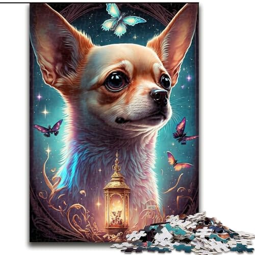1000-teiliges Puzzle für Erwachsene, Chihuahua-Hund, Papppuzzle, Spaß für die ganze Familie, Basteln, perfekt für Geburtstage, Feiertage, Größe 26x38cm 1000-teiliges Puzzle für Erwachsene, Chihuahua-Hund, Papppuzzle, Spaß für die ganze Familie, Basteln, perfekt für Geburtstage, Feiertage, Größe 26x38cm von WGLINGX