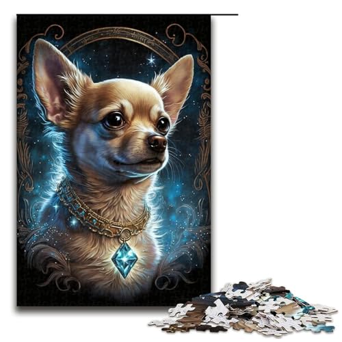 1000-teiliges Puzzle für Erwachsene, Chihuahua-Knobelspiel, Künstlersammlung, Bildende Kunst (Größe 50 x 75 cm) von WGLINGX
