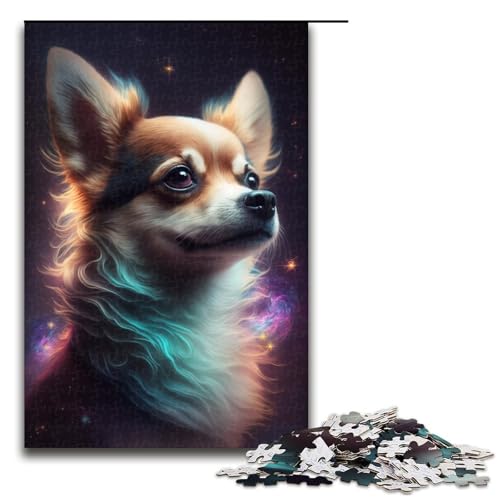 1000-teiliges Puzzle für Erwachsene, Chihuahua-Knobelspiel, Künstlersammlung, Bildende Kunst (Größe 50 x 75 cm) von WGLINGX