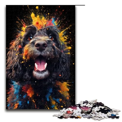 1000-teiliges Puzzle für Erwachsene, Cockapoo-Denkspiel, einzigartiges Geburtstagsspiel (Größe 50 x 75 cm) von WGLINGX