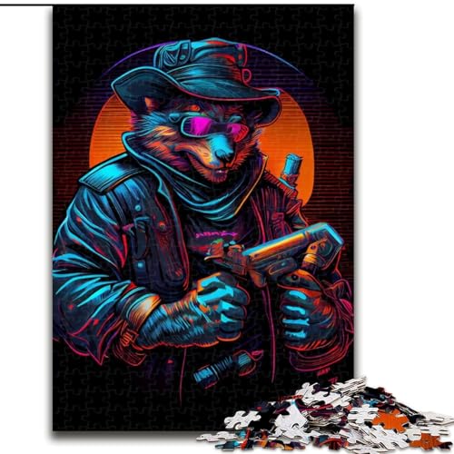 1000-teiliges Puzzle für Erwachsene, Cool Bear Puzzles 1000 Teile für Erwachsene, Spielzeug, Geschenk, pädagogisch wertvoll, intellektuell, entspannend, lustiges Familienspiel, Größe 50x75cm von WGLINGX