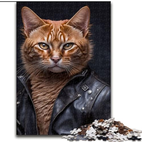 1000-teiliges Puzzle für Erwachsene, Coole getigerte Katze, Holzpuzzle, Spaß für die ganze Familie, Basteln, perfekt für Geburtstage, Feiertage, Größe 50x75cm 1000-teiliges Puzzle für Erwachsene, Coole getigerte Katze, Holzpuzzle, Spaß für die ganze Familie, Basteln, perfekt für Geburtstage, Feiertage, Größe 50x75cm von WGLINGX