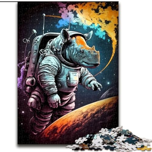 1000-teiliges Puzzle für Erwachsene, Cooles Nashorn-Holzpuzzle, Weihnachten oder Geburtstage, Größe 26x38cm 1000-teiliges Puzzle für Erwachsene, Cooles Nashorn-Holzpuzzle, Weihnachten oder Geburtstage, Größe 26x38cm von WGLINGX