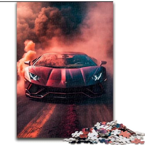 1000-teiliges Puzzle für Erwachsene, Cooles Sportwagen-Puzzle, 1000 Teile, anspruchsvolles Denkspiel für Teenager, perfekt als Heimdekoration oder Geschenk, Größe 50x75cm von WGLINGX