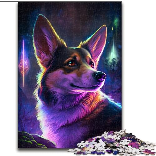 1000-teiliges Puzzle für Erwachsene, Corgi, 1000-teiliges Puzzle, entspannende Unterhaltung, Heimdekoration (Größe 50x75cm) von WGLINGX