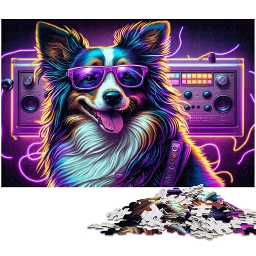 1000-teiliges Puzzle für Erwachsene, Corgi-Puzzle – anspruchsvolles Spiel, jedes Teil ist einzigartig – anspruchsvolles, unterhaltsames Spiel für die ganze Familie (Größe 38 x 26 cm) von WGLINGX