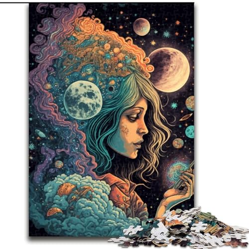 1000-teiliges Puzzle für Erwachsene, Cosmic High-Holzpuzzle, Weihnachten oder Geburtstage, Größe 50x75cm von WGLINGX