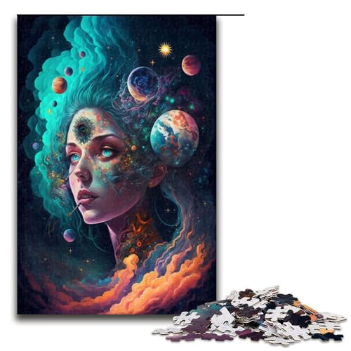 1000-teiliges Puzzle für Erwachsene, Cosmic High Puzzles, Heimdekoration, tolle Geschenke für Weihnachten (Größe 50 x 75 cm) von WGLINGX
