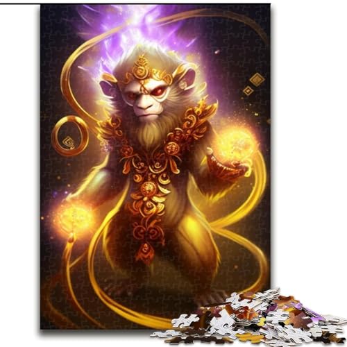1000-teiliges Puzzle für Erwachsene, Cosmic Monkey-Holzpuzzle, anspruchsvolles Denkspiel für Teenager, Spaß für den Familienspieleabend (Größe 26x38cm) von WGLINGX