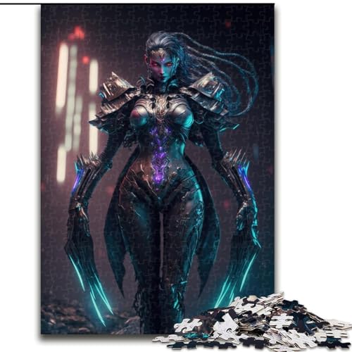 1000-teiliges Puzzle für Erwachsene, Cyborg-Puzzle für Erwachsene, 1000 Teile, Geschenk zu Weihnachten, Halloween, Muttertag, Neujahr, Ostern (Größe 26x38cm) von WGLINGX