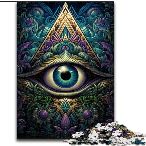 1000-teiliges Puzzle für Erwachsene, Dämonenauge, Holzpuzzle für Erwachsene, Heimdekoration und interaktives Familienspiel, (Größe 50x75cm) von WGLINGX