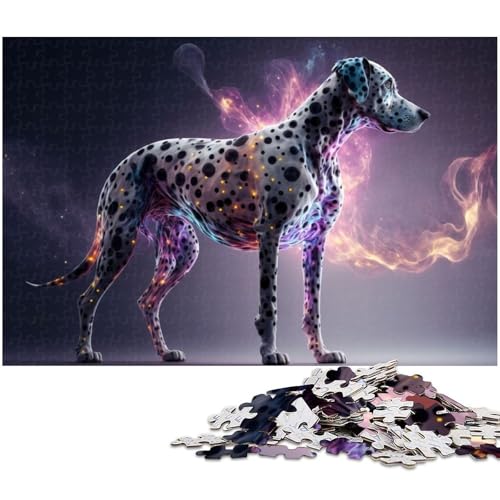 1000-teiliges Puzzle für Erwachsene, Dalmatiner-Puzzle – anspruchsvolles Spiel, jedes Teil ist einzigartig – anspruchsvolles, unterhaltsames Spiel für die ganze Familie (Größe 38 x 26 cm) von WGLINGX