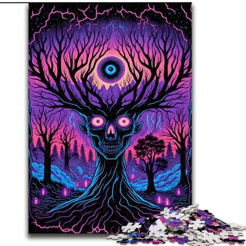1000-teiliges Puzzle für Erwachsene, Dark Vision-Puzzles für Erwachsene, anspruchsvolles Denkspiel für Teenager, perfekt als Heimdekoration oder Geschenk (Größe 26x38cm) von WGLINGX