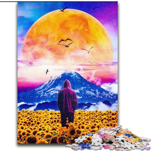 1000-teiliges Puzzle für Erwachsene, Das Sonnenblumenfeld, 1000-teiliges Puzzle für Erwachsene, ideales Urlaubs- oder Geburtstagsgeschenk, Partyspiel-Spielzeug, Größe 26x38cm 1000-teiliges Puzzle für Erwachsene, Das Sonnenblumenfeld, 1000-teiliges Puzzle für Erwachsene, ideales Urlaubs- oder Geburtstagsgeschenk, Partyspiel-Spielzeug, Größe 26x38cm von WGLINGX