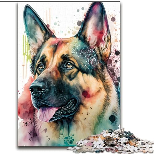 1000-teiliges Puzzle für Erwachsene, Deutscher Schäferhund, Holzpuzzle, interaktives Familienspiel, DIY-Heimdekoration, Gehirn-Herausforderung, Geschenk, Größe 26x38cm 1000-teiliges Puzzle für Erwachsene, Deutscher Schäferhund, Holzpuzzle, interaktives Familienspiel, DIY-Heimdekoration, Gehirn-Herausforderung, Geschenk, Größe 26x38cm von WGLINGX