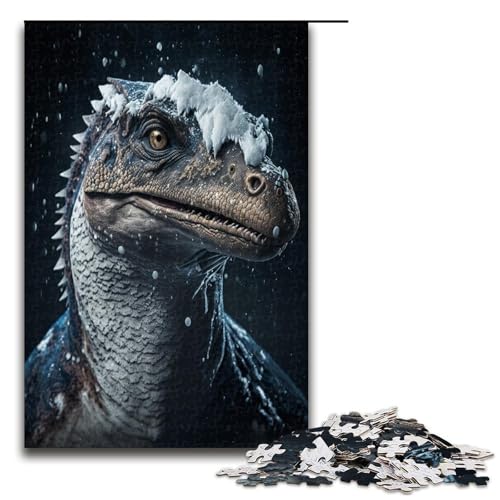 1000-teiliges Puzzle für Erwachsene, Dinosaurier-Puzzle als Geschenk, ganze Familie (Größe 50 x 75 cm) von WGLINGX