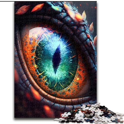 1000-teiliges Puzzle für Erwachsene, Drachenauge, Holzpuzzle, interaktives Familienspiel, DIY-Heimdekoration, Gehirn-Herausforderung, Geschenk, Größe 26x38cm 1000-teiliges Puzzle für Erwachsene, Drachenauge, Holzpuzzle, interaktives Familienspiel, DIY-Heimdekoration, Gehirn-Herausforderung, Geschenk, Größe 26x38cm von WGLINGX